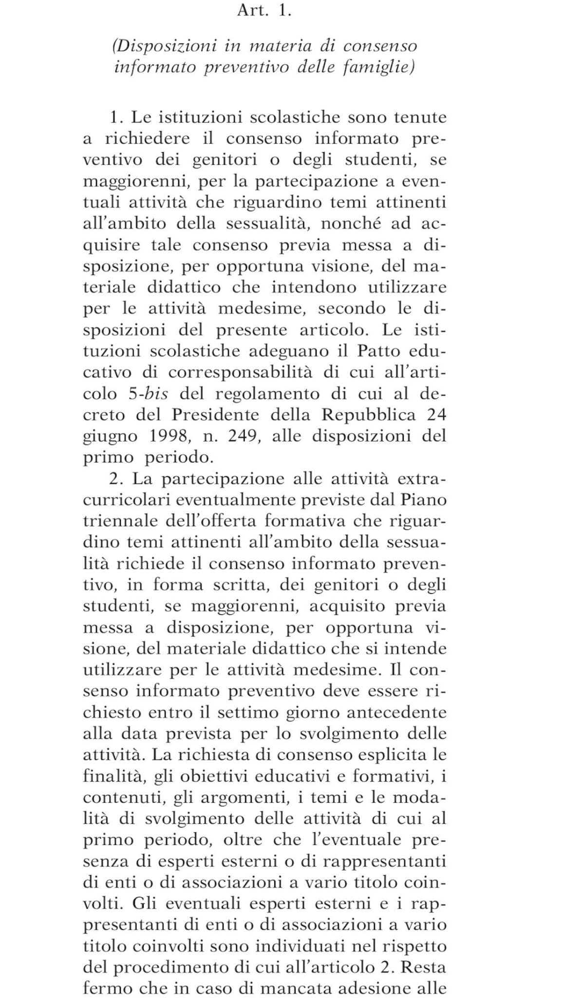 Consenso informato, Sasso: "Vieteremo la diffusione dell'ideologia gender a scuola" - disegno di legge sul consenso informato - Gay.it