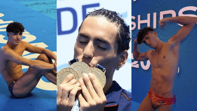 Dennis Gonzalez, il nuotatore artistico che sfida gli omofobi ha vinto 4 medaglie ai mondiali di nuoto - Dennis Gonzalez ai mondiali - Gay.it