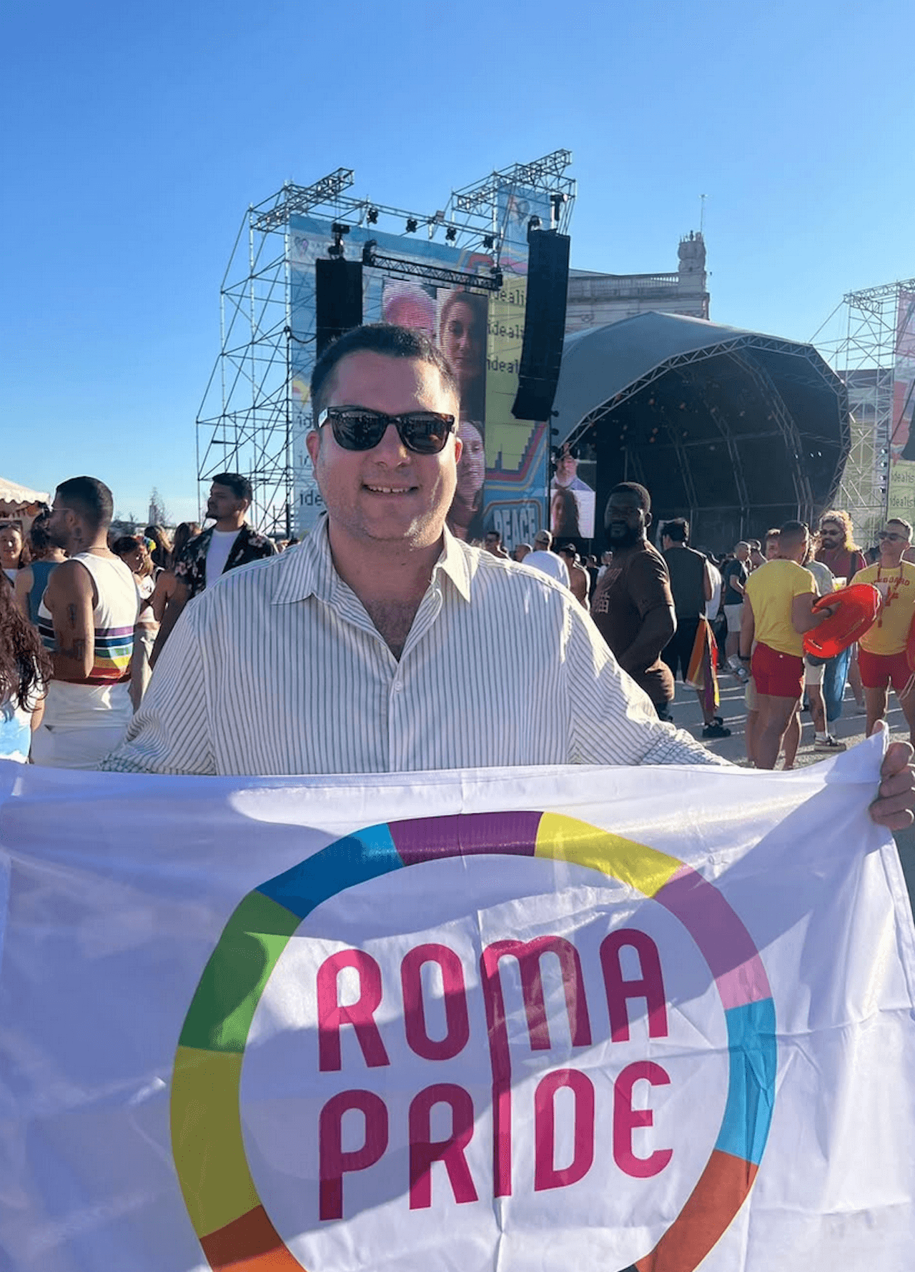 Il Roma Pride al Madrid Pride, Colamarino: "Legame profondo. Proveremo a riportare il WorldPride nella Capitale" - Il Roma Pride al Madrid Pride Colamarino 1 - Gay.it