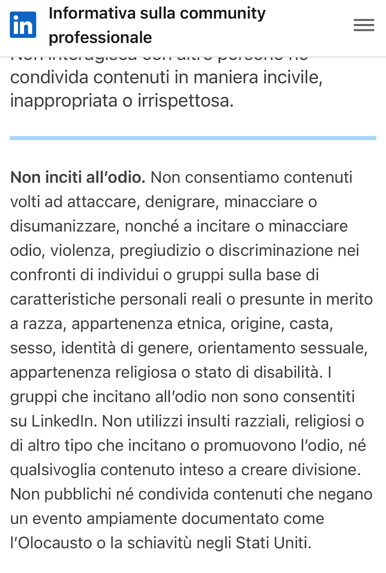 Linkedin ha silenziosamente rimosso la protezione per le persone transgender dai suoi termini di servizio - LinkedIn Italia per oranessuna modifica - Gay.it