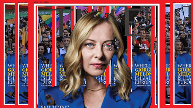 Nell'intervista del TIME a Giorgia Meloni nessuna menzione sulla compressione dei diritti LGBTIAQ+ in Italia: fino a quando è la stessa premier a introdurre il tema. Ma il giornalista non fa domande scomode.