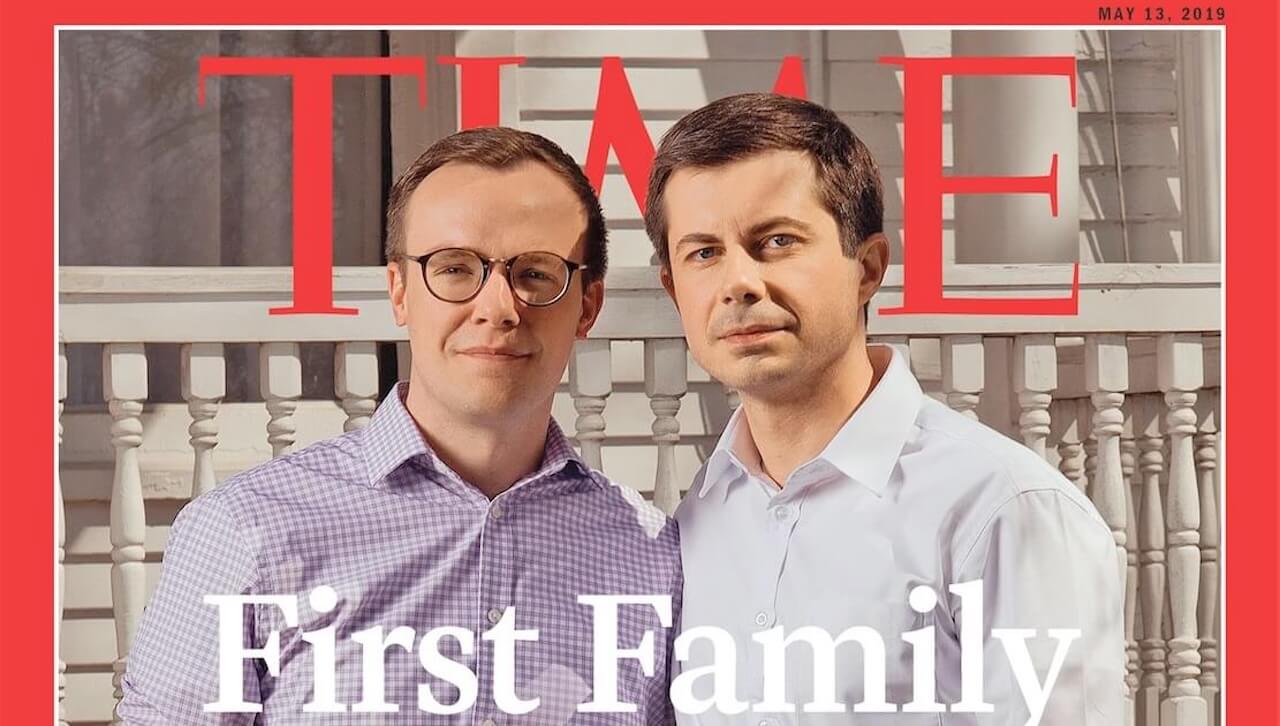 Tucker Carlson e i nuovi deliri della destra USA: "Pete Buttigieg finge di essere gay" - Pete Buttigieg e Chasten su Time - Gay.it