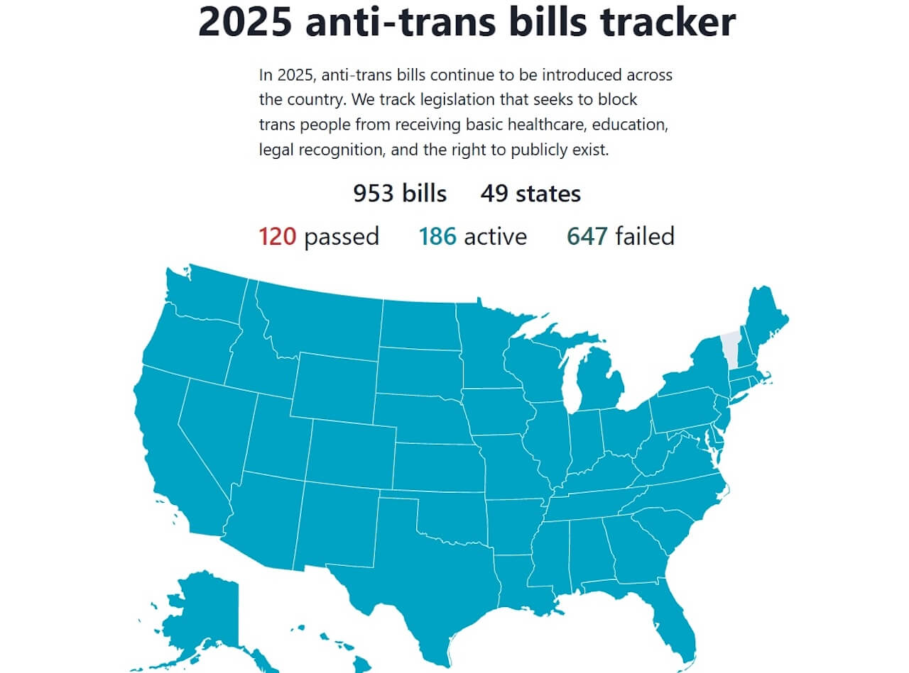 Stati Uniti, nel 2025 sono state presentate quasi 1000 leggi anti-trans - Stati Uniti leggi trans 2025 - Gay.it