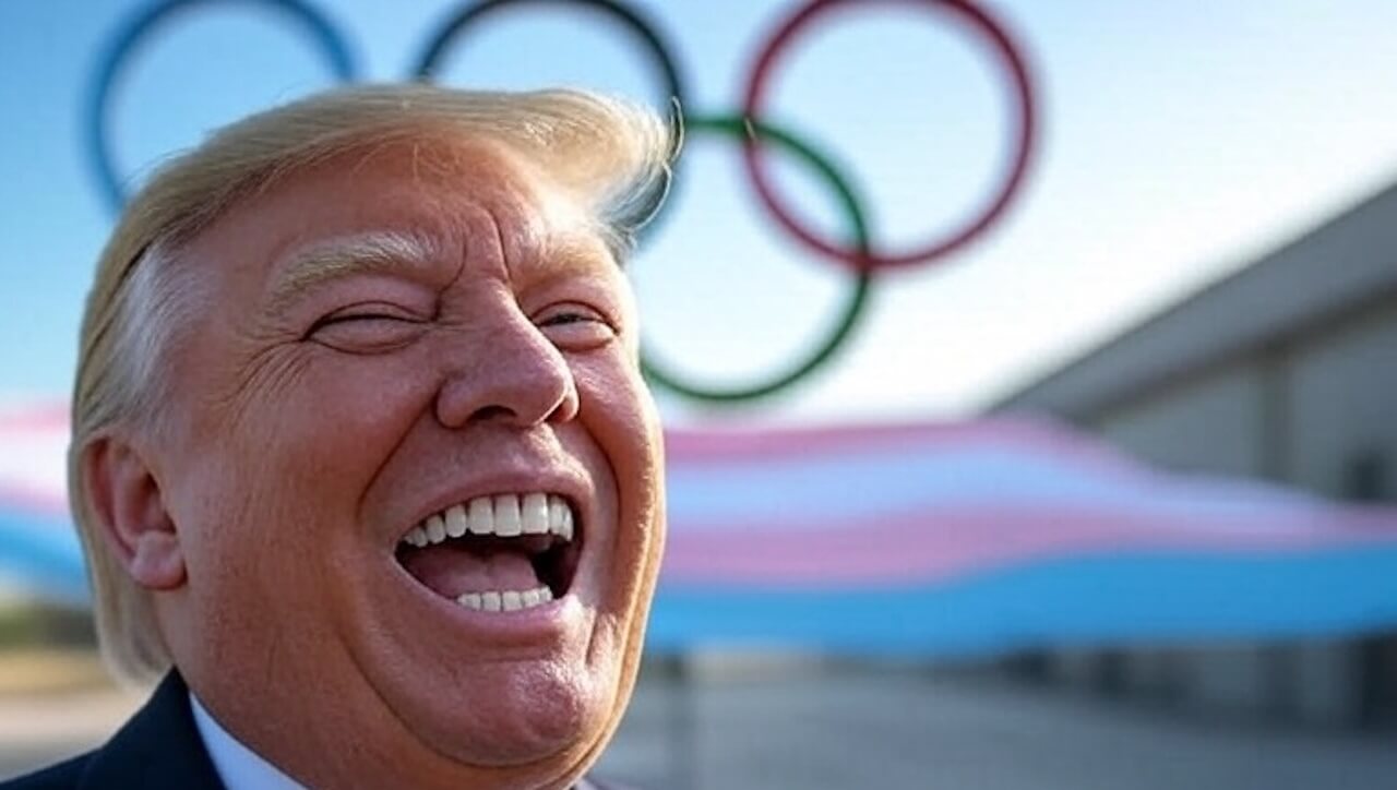 Trump festeggia il suo divieto alle atlete trans alle Olimpiadi e rimprovera i giornalisti: "Non applaudite?" (VIDEO) - Trump e il divieto olimpico alle atlete trans - Gay.it