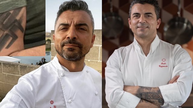 Chef Paolo Cappuccio, Arcigay vuole denunciarlo e lui si dice fiero della svastica tatuata sul braccio (VIDEO) - chef Paolo Cappuccio svastica - Gay.it