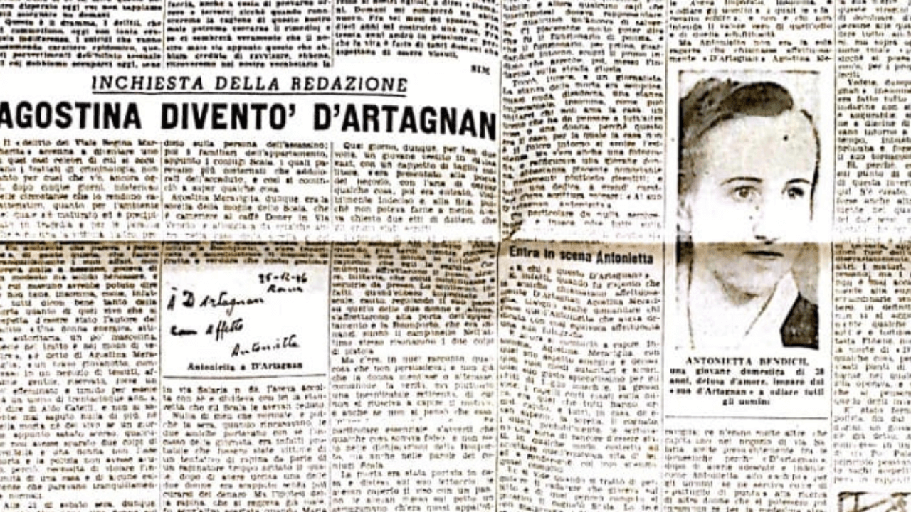 Una foto di Antonietta, nei giornali dell'epoca