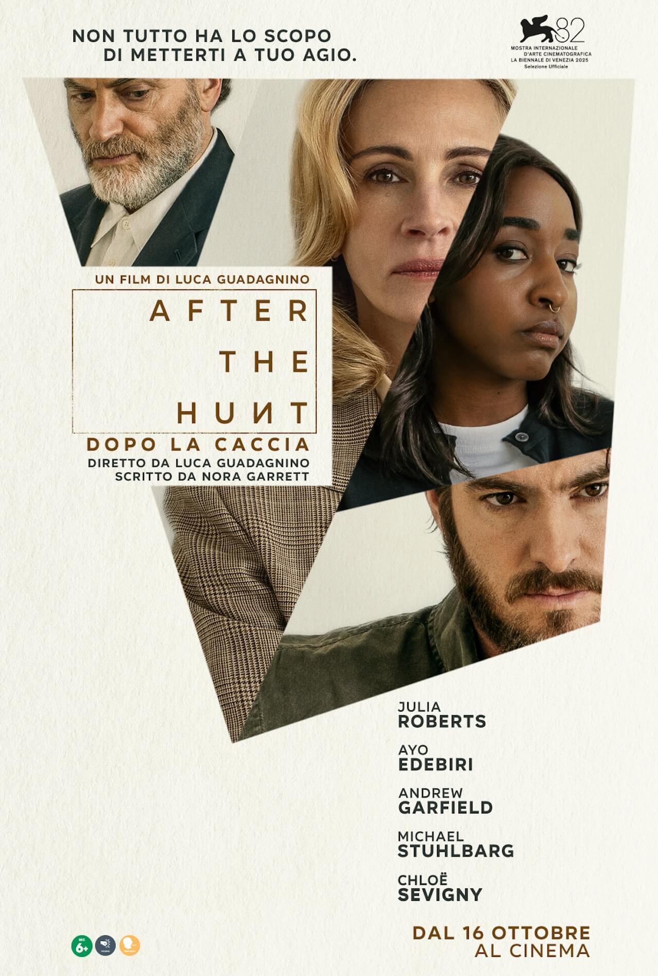Venezia 2025, After The Hunt di Guadagnino divide la critica ma Julia Roberts incanta. Le reazioni stampa - A FB TWITTER AFTERTHEHUNT 1080X1600 FIN17 IT - Gay.it