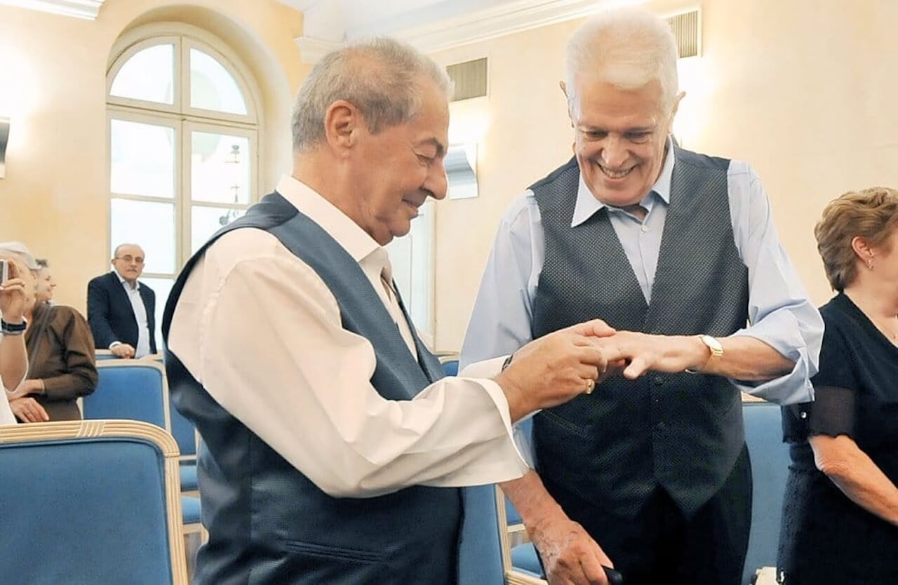 Gianni Reinetti e Franco Perrello, appello al Comune di Torino affinché dedichi un luogo alla loro memoria - Gianni Reinetti e Franco Perrello sposi 2 - Gay.it
