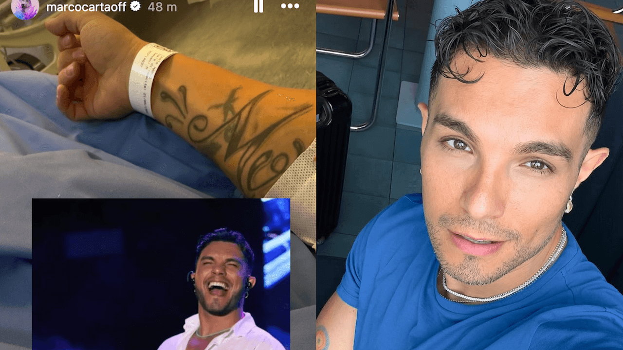 Come sta Marco Carta: "Dolori fortissimi, ero in pericolo", il cantante aggiorna sul suo attuale stato di salute - VIDEO - Marco Carta in ospedale foto c over - Gay.it