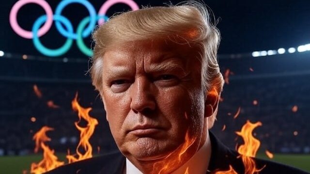 Trump festeggia il suo divieto alle atlete trans alle Olimpiadi e rimprovera i giornalisti: "Non applaudite?" (VIDEO) - Trump festeggia il suo divieto alle atlete trans alle Olimpiadi - Gay.it