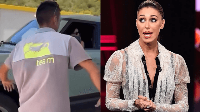 Belen Rodriguez litiga con un benzinaio