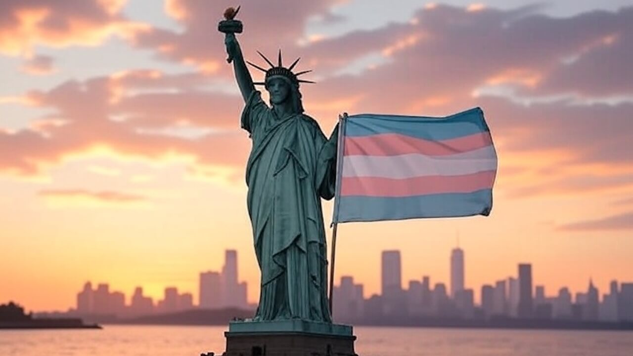 Solo l’1% degli americani si identifica come transgender: lo studio UCLA smentisce la propaganda di Trump - new york bandiera trans - Gay.it