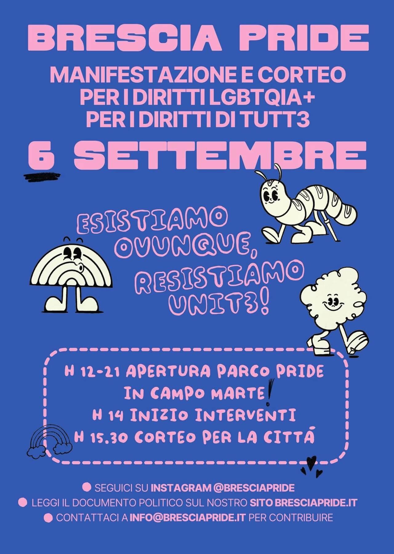 Brescia, due striscioni fascisti contro il Pride di sabato: "Accozzaglia di assurdità, follia LGBT e confusione" - Brescia Pride 2025 - Gay.it