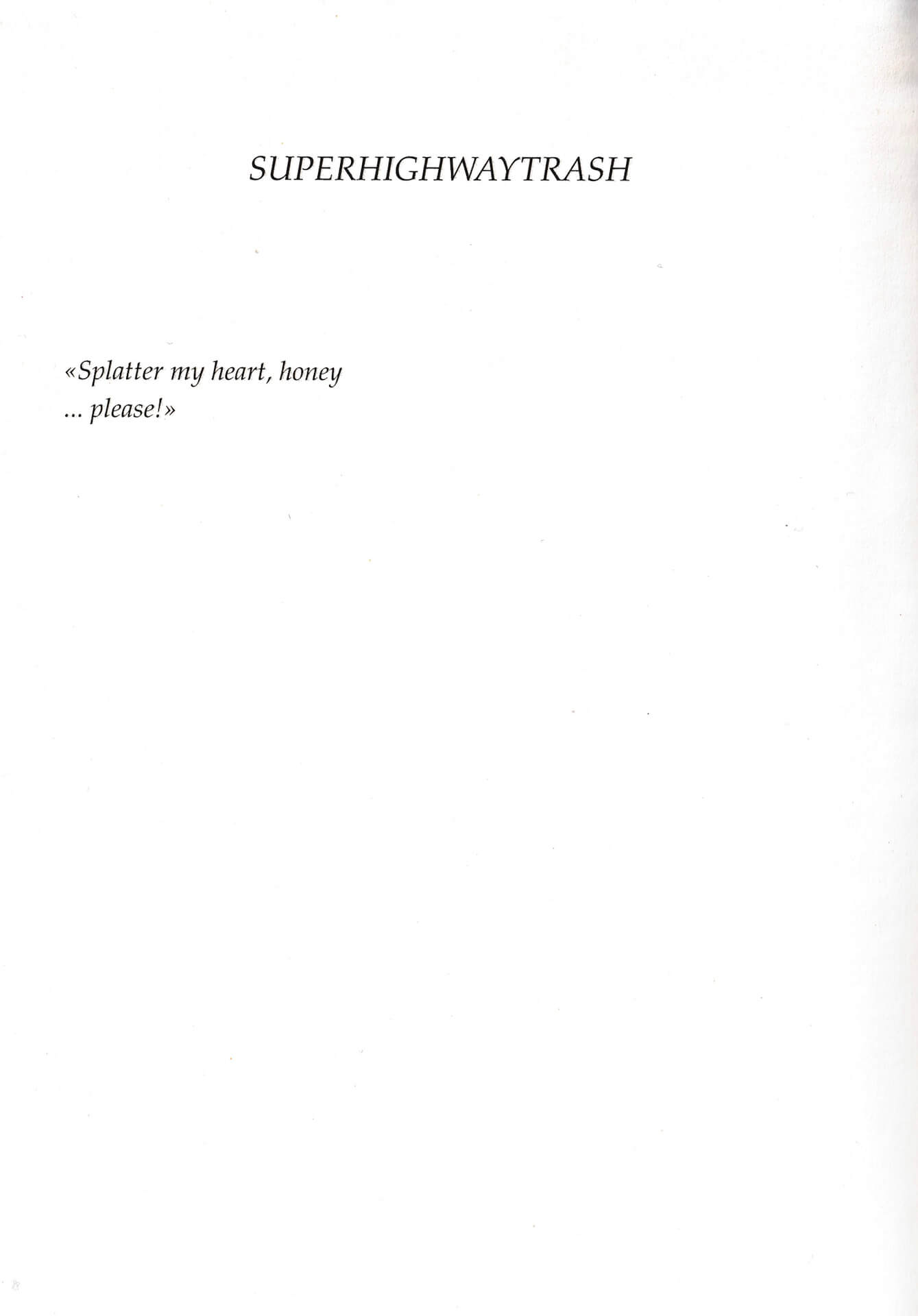 Chiamenti M - Splatter My Heart