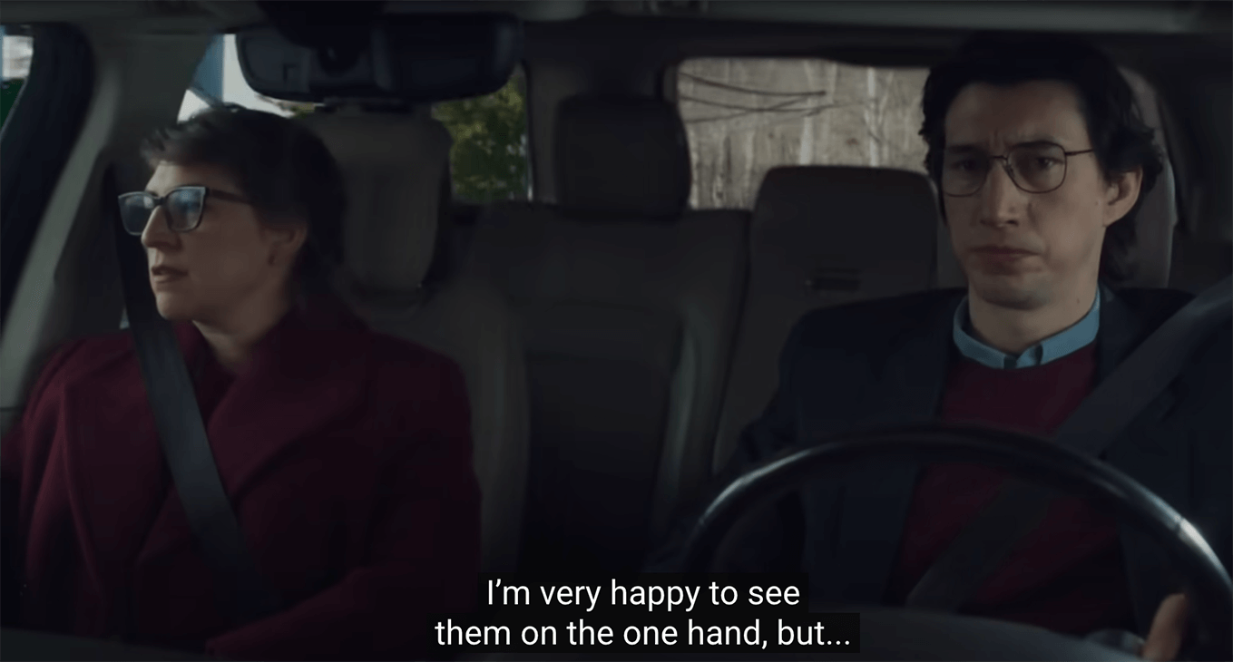 "Father Mother Sister Brother": Mayim Bialik e Adam Driver