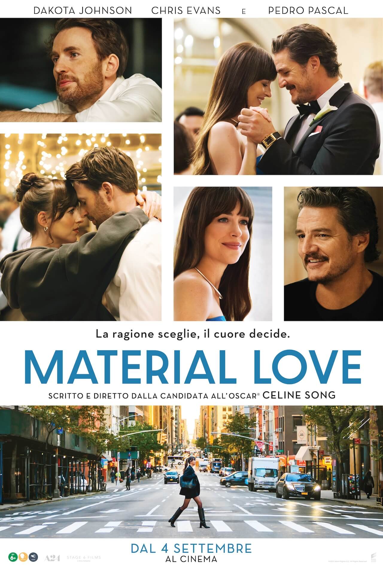 Material Love, arriva al Cinema il triangolo d'amore tra Dakota Johnson, Chris Evans e Pedro Pascal - Gay.it