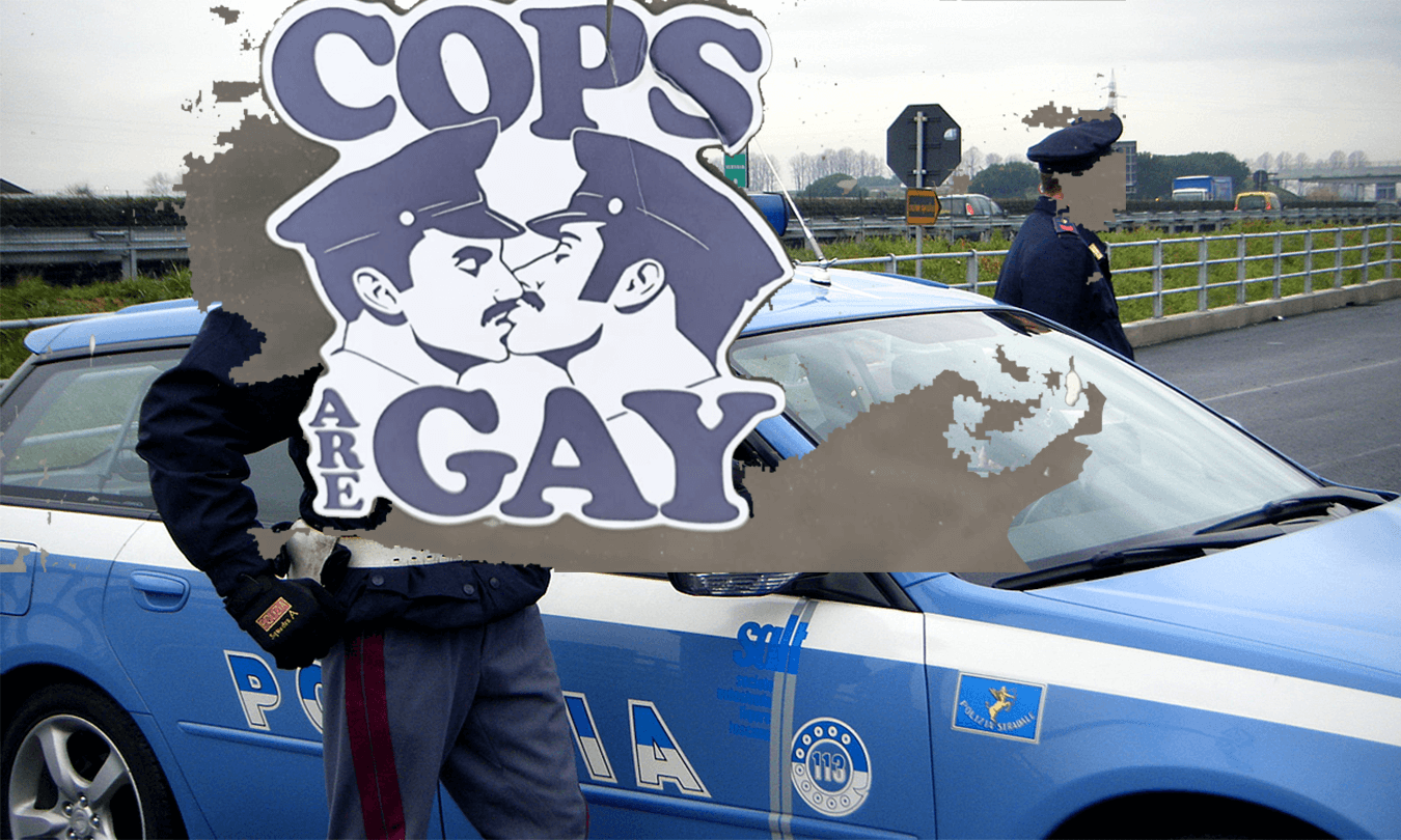 “Tutti i poliziotti sono gay”: adesivi omofobi a Montemesola. L’ADP condanna l’episodio, “Doppia offesa”