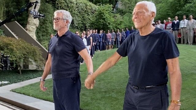Giorgio Armani e Leo Dell'Orco