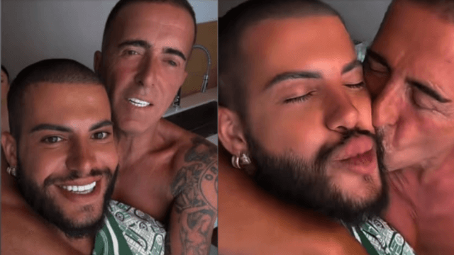 Franco Ricciardi e Lino Nasti, bacio tra amici