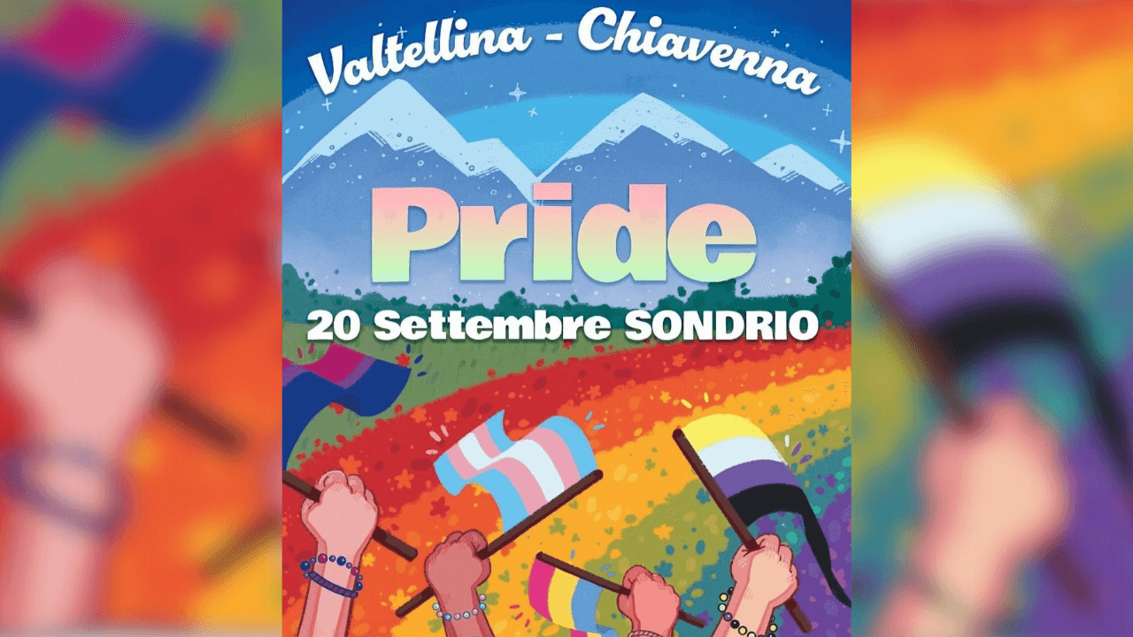 Valtellina-Chiavenna Pride a Sondrio, sabato 20 settembre