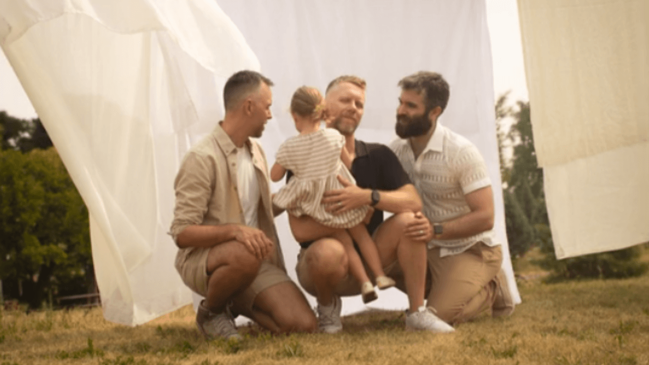 Tre papà e la loro bambina