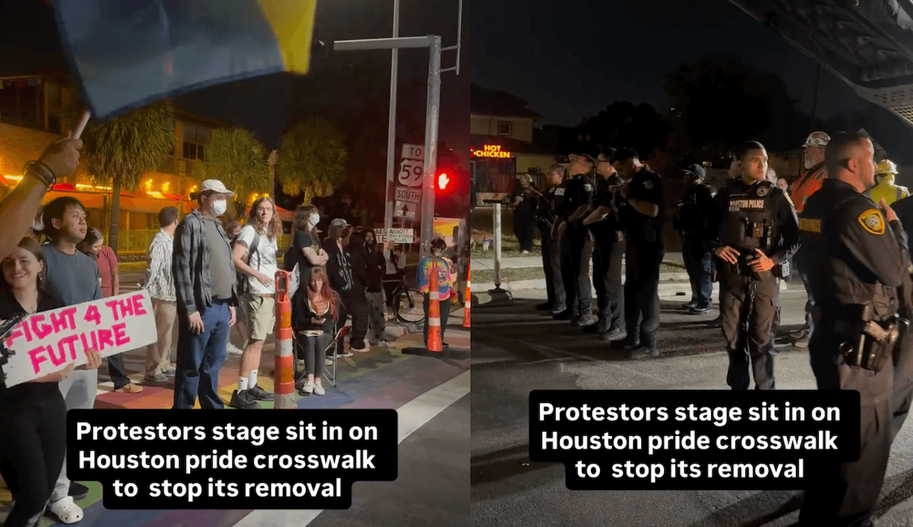 Dopo la Florida anche il Texas, arresti di massa per chi protesta contro la cancellazione delle strisce pedonali rainbow (VIDEO)