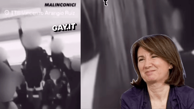 Roma, all’Istituto “Vincenzo Arangio Ruiz”, studenti durante un’occupazione alzano il braccio e gridano “duce, duce”. Pochi giorni fa la ministra Roccella ha detto che i viaggi della memoria ad Auschwitz servono soltanto ad associare i fascisti all'antisemitismo.