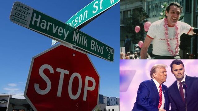 Nello Utah vogliono rinominare una strada intitolata ad Harvey Milk per intitolarla a Charlie Kirk - Utah Cancellare Harvey Milk per onorare Charlie Kirk - Gay.it