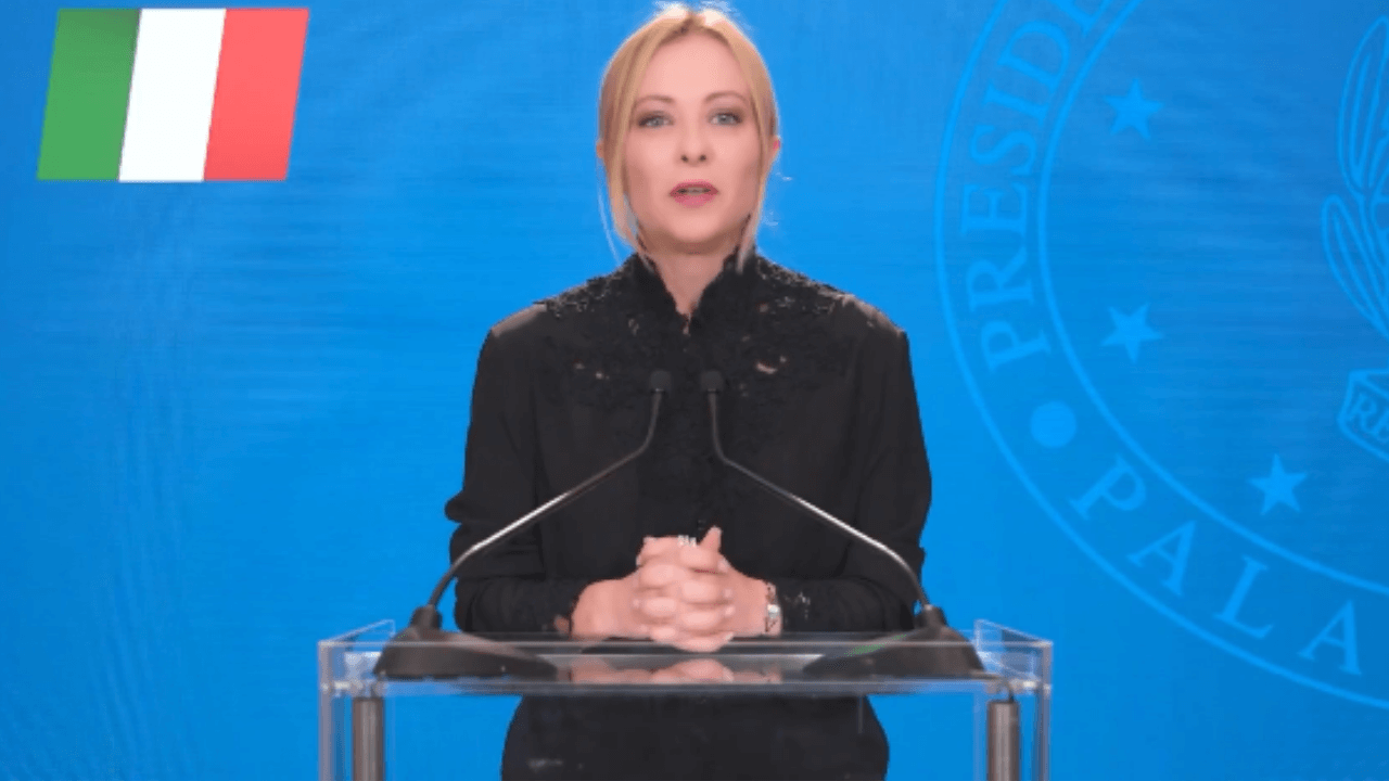 Giorgia Meloni, il videomessaggio agli Usa
