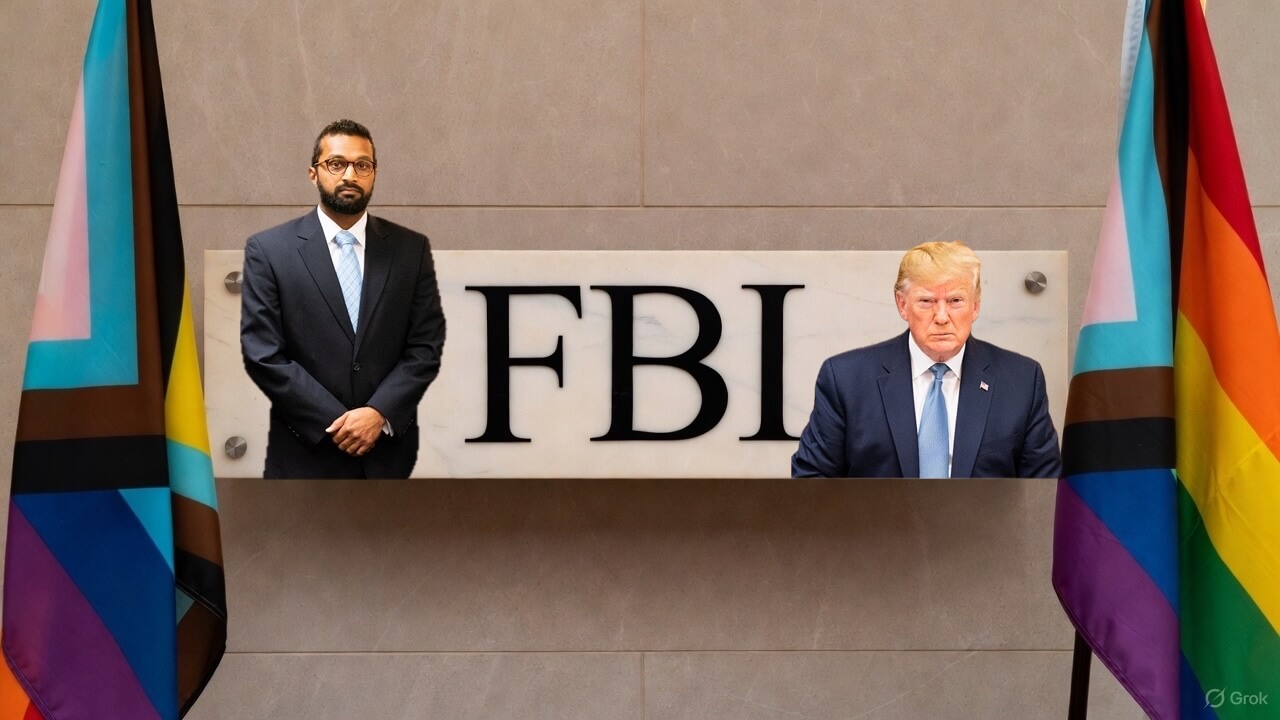 Un anno di Trump bis alla Casa Bianca, ripercorriamo 12 mesi di provvedimenti anti-LGBTQIA+ - FBI con bandiere Progress Pride - Gay.it