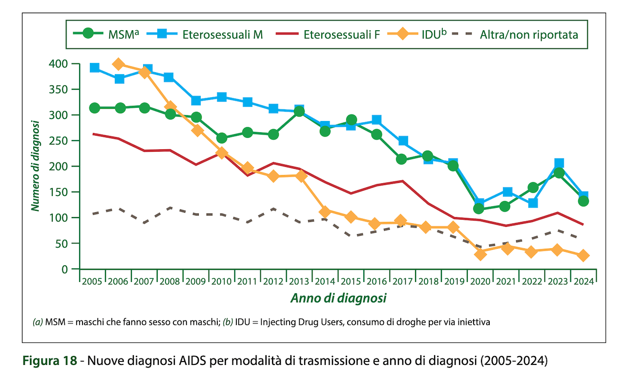 Hiv e Aids, i nuovi casi in Italia nel 2024. Diagnosi tardive, più etero che gay ma l'incidenza MsM è maggiore - HIV AIDS ITALIA a 2024 b - Gay.it