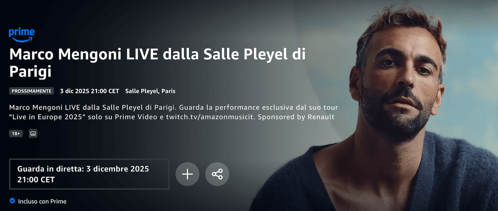 Marco Mengoni LIVE dalla Salle Pleyel di Parigi, ecco dove e quando in streaming - Marco Mengoni LIVE dalla Salle Pleyel di Parigi ecco dove e quando in streaming - Gay.it