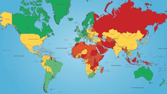 LGBTQ+ Risk Map 2025, i Paesi dove i viaggiatori LGBTQIA+ si sentono più al sicuro - lgbt map 4 1 - Gay.it
