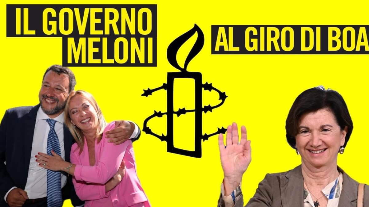 L’allarme di Amnesty: “Dopo 3 anni di governo Meloni, diritti in caduta libera”