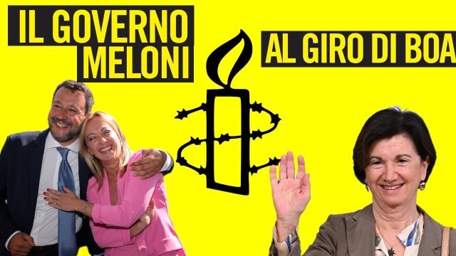L'allarme di Amnesty: "Dopo 3 anni di governo Meloni, diritti in caduta libera" - Amnesty vw. Meloni - Gay.it