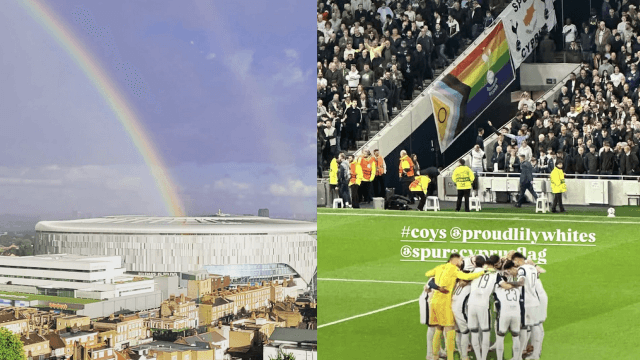 Tottenham vs. Slavia Praga, inglesi costretti a spostare bandiera Progress Pride per "motivi di sicurezza" - Tottenham Slavia Praga - Gay.it
