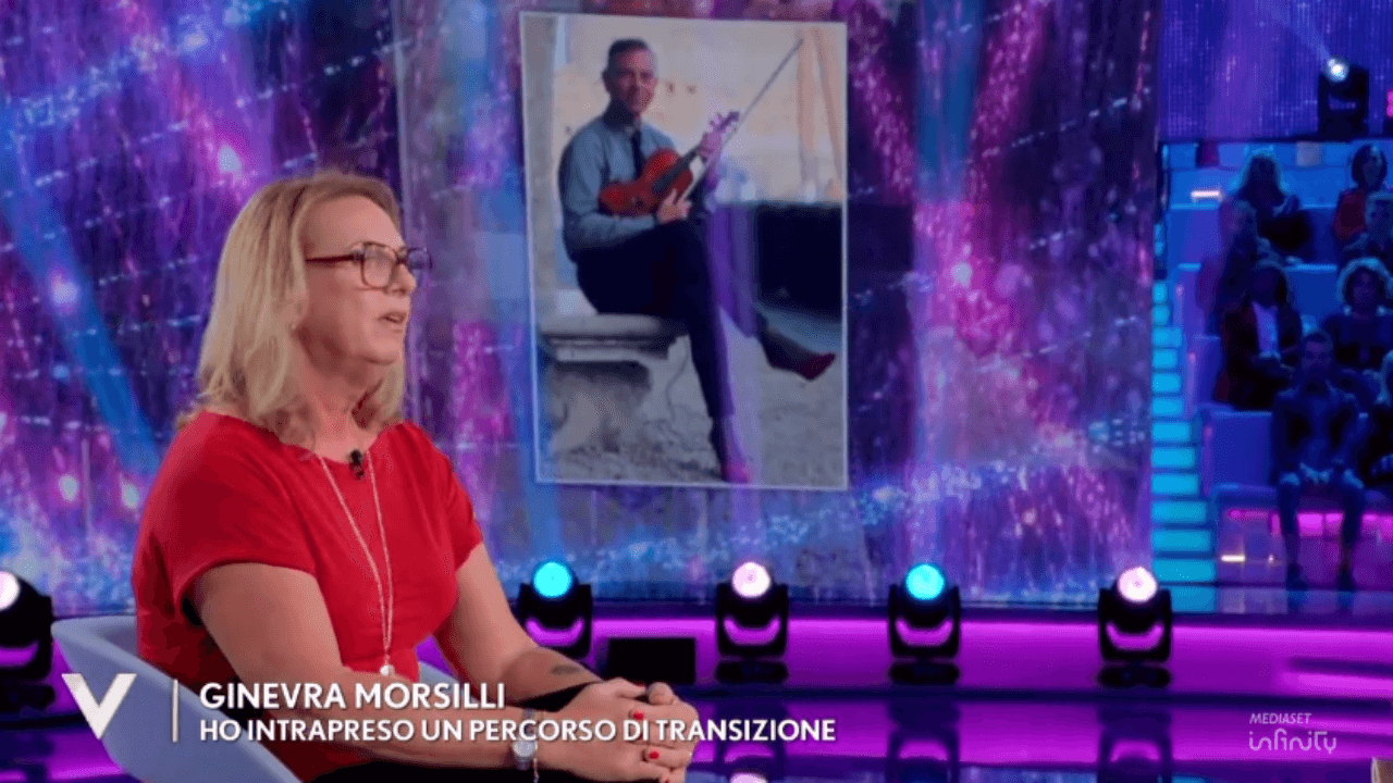 Ginevra Morsilli, violinista trans di Tu sì que vales: “Cinquant’anni di istinti repressi, oggi sono felice”, la reazione dell’ex moglie e dei figli - ginevra verissimo - Gay.it