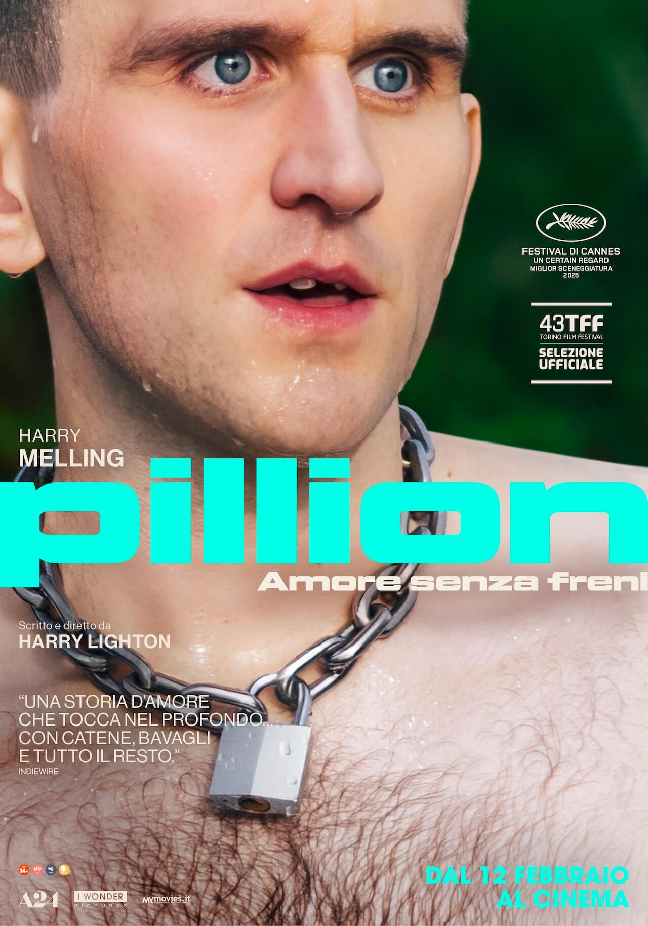 Harry Melling, da Harry Potter al BDSM di Pillion: "Dal boot licking all'orgia gay nel bosco, mai a disagio" - IWP Pillion MELLING poster web - Gay.it