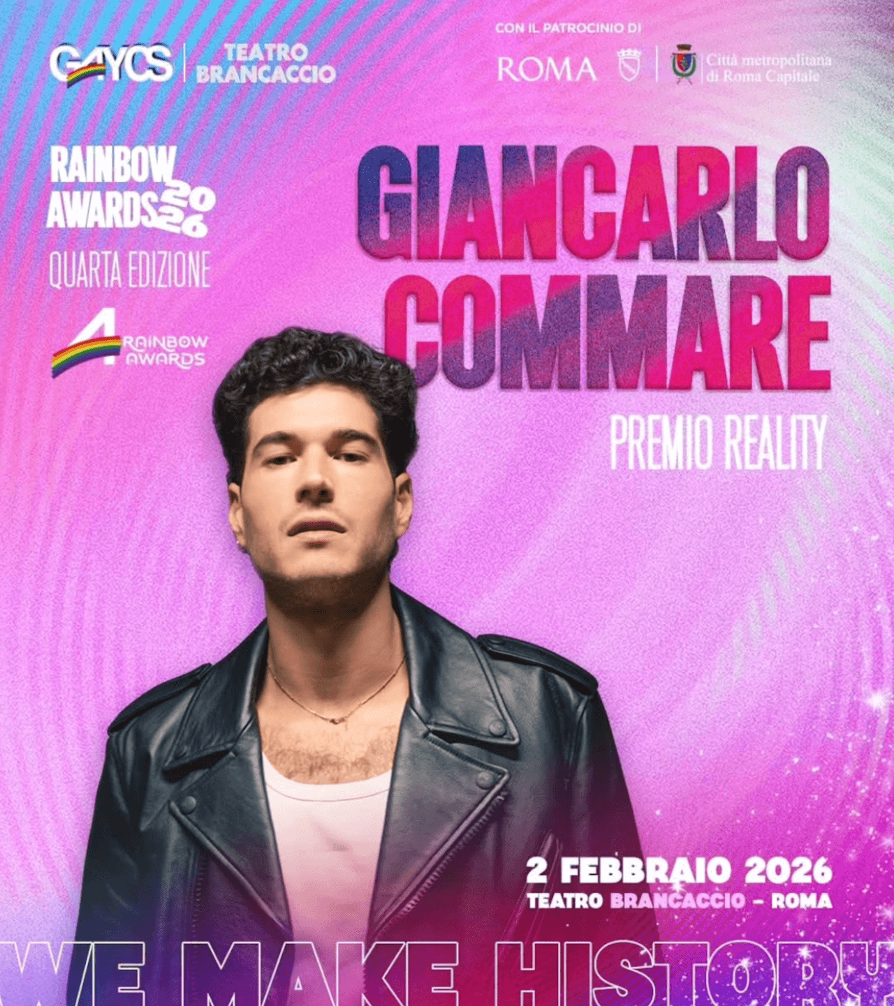 Rainbow Awards 2026, tutti gli ospiti e i premiati di una 4a edizione kolossal - Rainbow Awards 2026 Giancarlo Commare - Gay.it