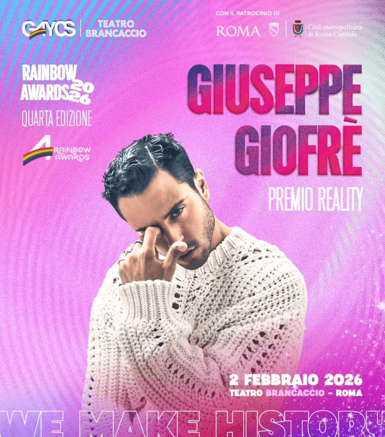Rainbow Awards 2026, tutti gli ospiti e i premiati di una 4a edizione kolossal - Rainbow Awards 2026 Giuseppe Giofre - Gay.it