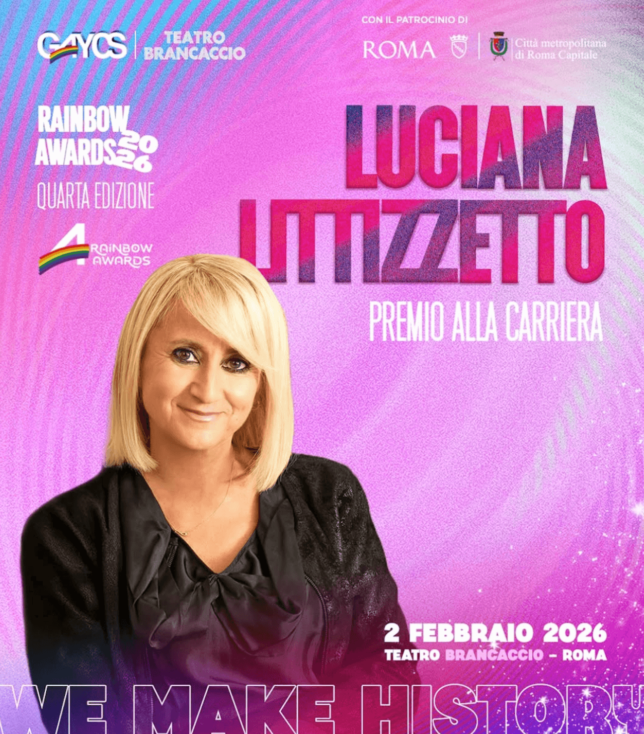 Rainbow Awards 2026, tutti gli ospiti e i premiati di una 4a edizione kolossal - Rainbow Awards 2026 Luciana Littizzetto - Gay.it