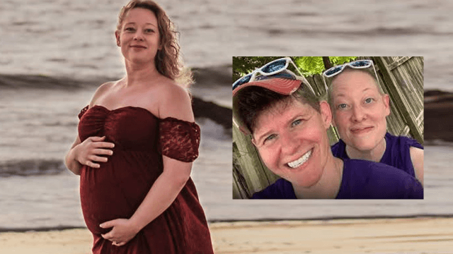 Renée Nicole Good. Nel riquadro la donna, madre queer di tre figli, con sua moglie Becca Good