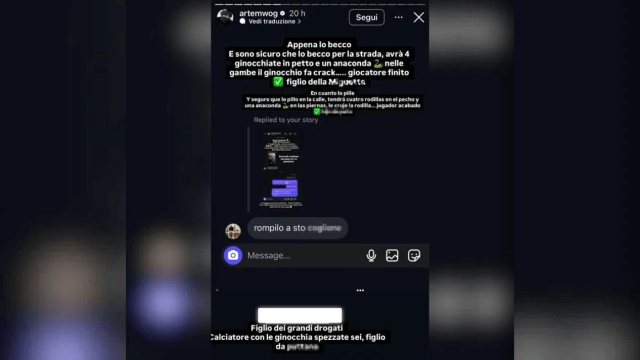 Artem Tkachuk, nuova bufera social: minacce di morte e insulti omofobi contro un follower - artem insulti2 - Gay.it