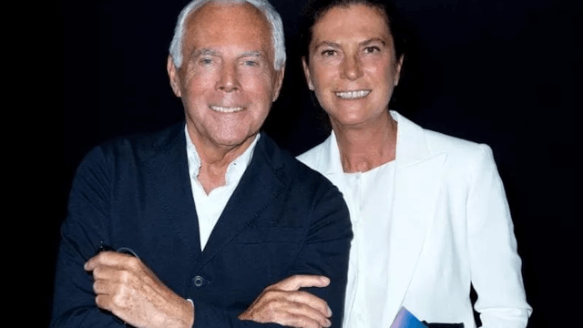Giorgio Armani e Silvana Armani alla sfilata Giorgio Armani Privé FW 2012. Photo credit SGP