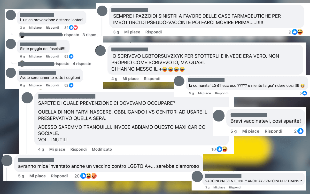 Insulti novax, omotransfobici e sessisti