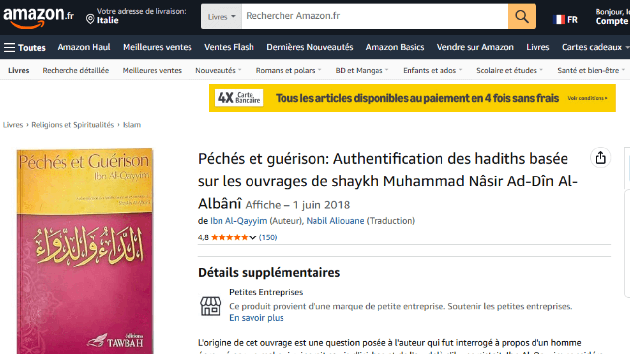 “Lapidare gli omosessuali, uccidere ebrei e cristiani”: il caso del libro venduto da Fnac e Amazon in Francia - libro amazon - Gay.it