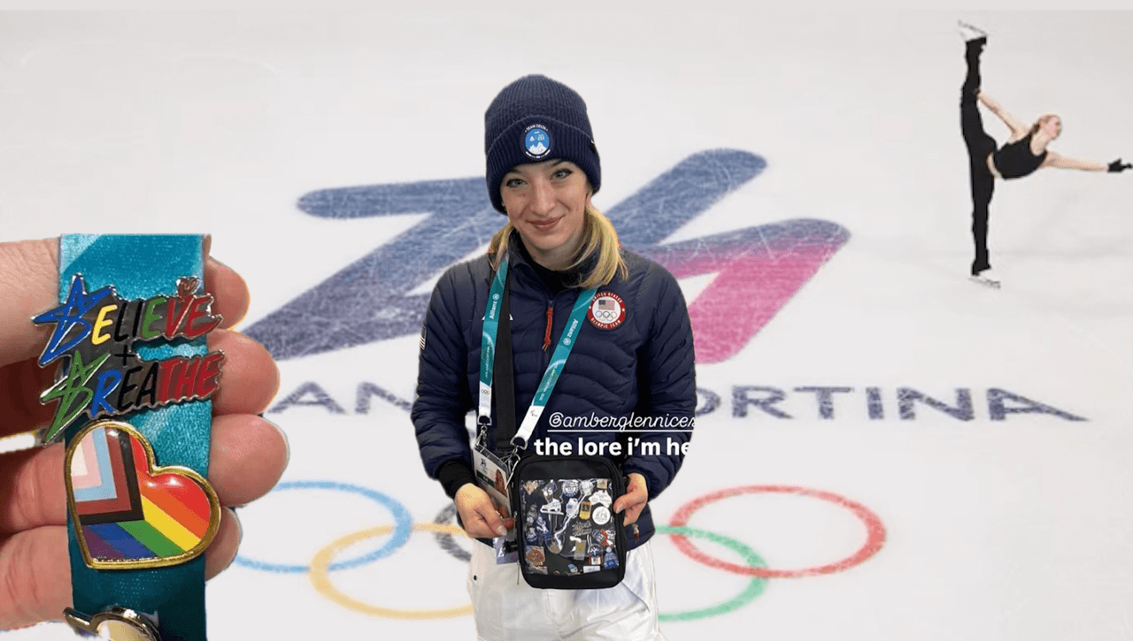 Milano Cortina 2026, cerimonia di apertura delle Olimpiadi: le prime anticipazioni dalle prove, ospiti e programma della serata - Amber Glenn alle Olimpiadi di Milano Cortina - Gay.it