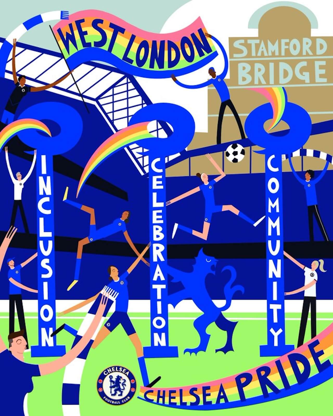 È nata la Premier League With Pride per rafforzare l'inclusione LGBTQ+ nel Calcio - Chelsea With Pride - Gay.it