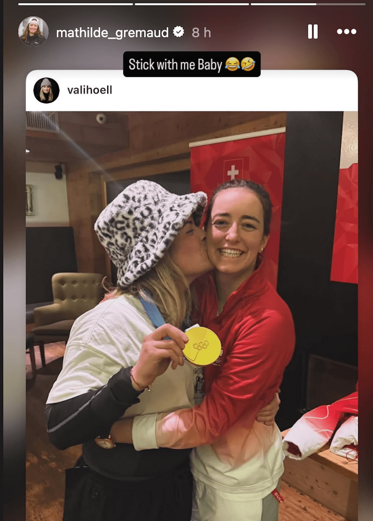 Milano Cortina 2026, Mathilde Gremaud vince l'oro olimpico e il bacio dell'amata Vali Höll - Gremaud e Vali - Gay.it