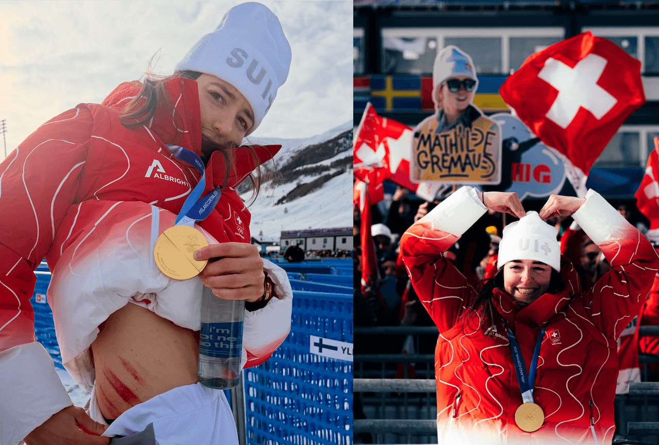 Milano Cortina 2026, Mathilde Gremaud vince l'oro olimpico e il bacio dell'amata Vali Höll - Milano Cortina 2026 Mathilde Gremaud vince loro olimpico e il bacio dellamata Vali Holl 1 - Gay.it
